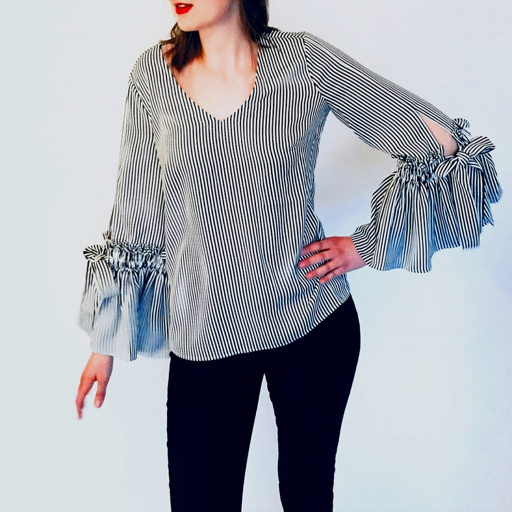 Hillary Radley Stripe Blouse